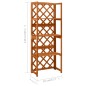 Graticcio con Ripiani 55x30x140 cm in Legno Massello di Abete Graticcio con Ripiani 55x30x140 cm in Legno Massello di Abete