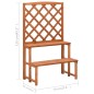 Fioriera con Traliccio 70x42x115cm Massello di Abete Fioriera con Traliccio 70x42x115cm Massello di Abete