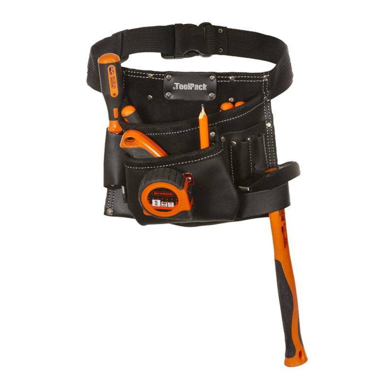Toolpack Cintura Porta Attrezzi con Tasca in Pelle Industrial 366.002 Toolpack Cintura Porta Attrezzi con Tasca in Pelle Industrial 366.002