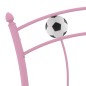Giroletto con Motivo Calcio in Metallo Rosa 90x200 cm Giroletto con Motivo Calcio in Metallo Rosa 90x200 cm