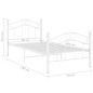 Giroletto Bianco in Metallo 90x200 cm