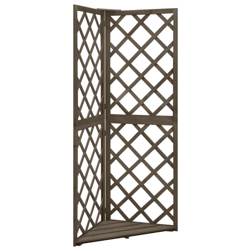 Graticcio Angolare Grigio 50x50x145 cm Legno Massello di Abete Graticcio Angolare Grigio 50x50x145 cm Legno Massello di Abete