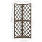 Graticcio Angolare Grigio 50x50x145 cm Legno Massello di Abete Graticcio Angolare Grigio 50x50x145 cm Legno Massello di Abete