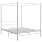 Letto a Baldacchino Bianco in Metallo 160x200 cm Letto a Baldacchino Bianco in Metallo 160x200 cm