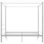 Letto a Baldacchino Bianco in Metallo 160x200 cm Letto a Baldacchino Bianco in Metallo 160x200 cm