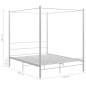 Letto a Baldacchino Bianco in Metallo 160x200 cm Letto a Baldacchino Bianco in Metallo 160x200 cm