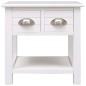 Tavolino Laterale Bianco 40x40x40 cm in Legno di Paulownia Tavolino Laterale Bianco 40x40x40 cm in Legno di Paulownia