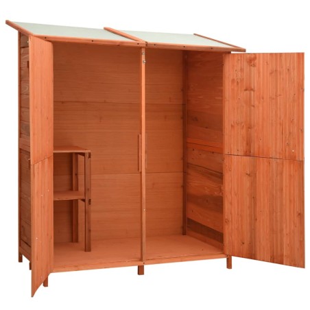 vidaXL Capanno Attrezzi da Giardino 140x75x160 cm in Massello di Abete