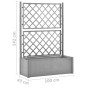 Letto Rialzato da Giardino con Graticcio e Irrigazione Grigio Letto Rialzato da Giardino con Graticcio e Irrigazione Grigio