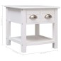 Tavolino Laterale Bianco 40x40x40 cm in Legno di Paulownia Tavolino Laterale Bianco 40x40x40 cm in Legno di Paulownia