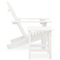 Sedia Adirondack da Giardino con Tavolo Abete Massello Bianco Sedia Adirondack da Giardino con Tavolo Abete Massello Bianco