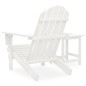 Sedia Adirondack da Giardino con Tavolo Abete Massello Bianco Sedia Adirondack da Giardino con Tavolo Abete Massello Bianco