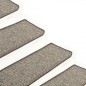 Tappetini Autoadesivi per Scale 15 pz 65x21x4 cm Grigi e Beige Tappetini Autoadesivi per Scale 15 pz 65x21x4 cm Grigi e Beige