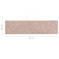 Tappeti Adesivi Rettangolari Scale 15 pz 76x20cm Marrone Chiaro
