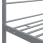 Letto a Baldacchino Grigio in Metallo 160x200 cm Letto a Baldacchino Grigio in Metallo 160x200 cm