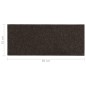 Tappeti Adesivi Rettangolari Scale 15 pz 60x25 cm Marrone Scuro Tappeti Adesivi Rettangolari Scale 15 pz 60x25 cm Marrone Scuro
