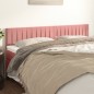 Testiera 2 pz Rosa 90x5x78/88 cm in Velluto Testiera 2 pz Rosa 90x5x78/88 cm in Velluto