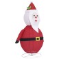 Figura Decorativa Babbo Natale con LED Tessuto Lusso 120 cm Figura Decorativa Babbo Natale con LED Tessuto Lusso 120 cm