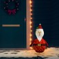 Figura Decorativa Babbo Natale con LED Tessuto Lusso 90 cm Figura Decorativa Babbo Natale con LED Tessuto Lusso 90 cm