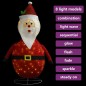 Figura Decorativa Babbo Natale con LED Tessuto Lusso 90 cm Figura Decorativa Babbo Natale con LED Tessuto Lusso 90 cm