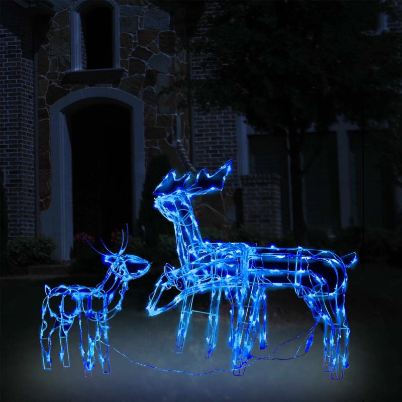 Decorazioni di Natale a Forma di Renne 3 pz 229 LED Decorazioni di Natale a Forma di Renne 3 pz 229 LED