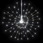 Luci di Natale Fuochi Artificio 10pz Bianco Freddo 20cm 140 LED