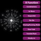 Luci di Natale Fuochi Artificio 10pz Bianco Freddo 20cm 140 LED