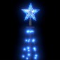 Albero di Natale a Cono Decorato Blu con 70 LED 50x120 cm Albero di Natale a Cono Decorato Blu con 70 LED 50x120 cm