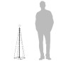 Albero di Natale a Cono Decorato Blu con 70 LED 50x120 cm Albero di Natale a Cono Decorato Blu con 70 LED 50x120 cm