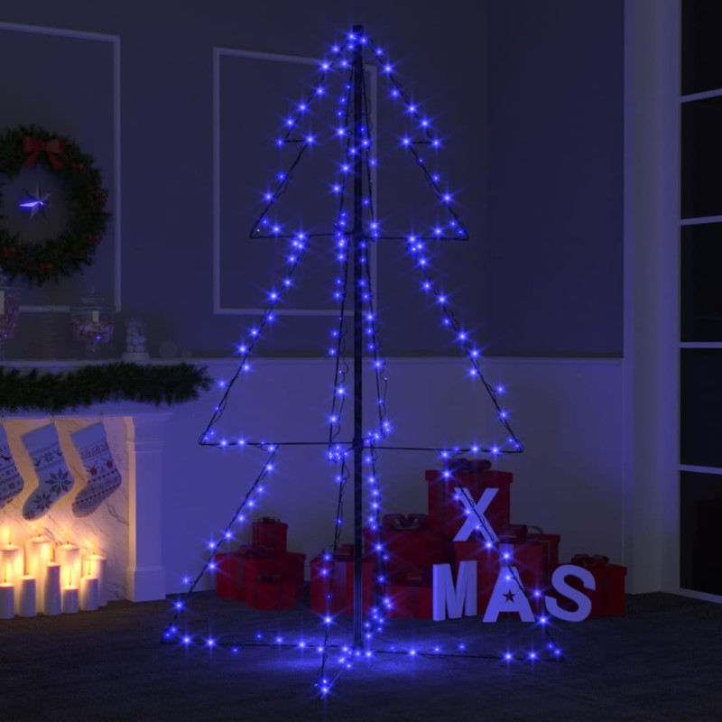 Albero di Natale a Cono 200 LED per Interni Esterni 98x150 cm Albero di Natale a Cono 200 LED per Interni Esterni 98x150 cm
