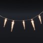 Luci Natale a Ghiacciolo 40pz Bianco Caldo Acrilico Telecomando Luci Natale a Ghiacciolo 40pz Bianco Caldo Acrilico Telecomando