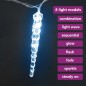 Luci Natale Ghiacciolo 40pz Bianco Freddo Acrilico Telecomando Luci Natale Ghiacciolo 40pz Bianco Freddo Acrilico Telecomando
