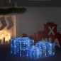 vidaXL Scatole Regalo Decorative Natale in Acrilico 3 pz Bianco Freddo vidaXL Scatole Regalo Decorative Natale in Acrilico 3 pz Bianco Freddo