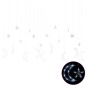 Luci Fatate Stella e Luna con Telecomando 345 LED Bianco Freddo Luci Fatate Stella e Luna con Telecomando 345 LED Bianco Freddo