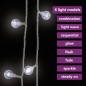 Filo di Luci Sferiche 20m 200 LED Bianco Freddo 8 Funzioni Filo di Luci Sferiche 20m 200 LED Bianco Freddo 8 Funzioni