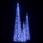 Set Coni di Luce LED Acrilico Decorativo Blu 60/90/120 cm Set Coni di Luce LED Acrilico Decorativo Blu 60/90/120 cm