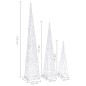 Set Coni di Luce LED Acrilico Decorativo Blu 60/90/120 cm Set Coni di Luce LED Acrilico Decorativo Blu 60/90/120 cm