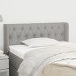 Testiera ad Orecchio Grigio Chiaro 93x16x78/88 cm in Tessuto Testiera ad Orecchio Grigio Chiaro 93x16x78/88 cm in Tessuto