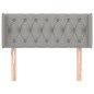 Testiera ad Orecchio Grigio Chiaro 93x16x78/88 cm in Tessuto Testiera ad Orecchio Grigio Chiaro 93x16x78/88 cm in Tessuto