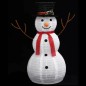 Figura Natalizia Pupazzo di Neve a LED Tessuto Pregiato 90 cm Figura Natalizia Pupazzo di Neve a LED Tessuto Pregiato 90 cm