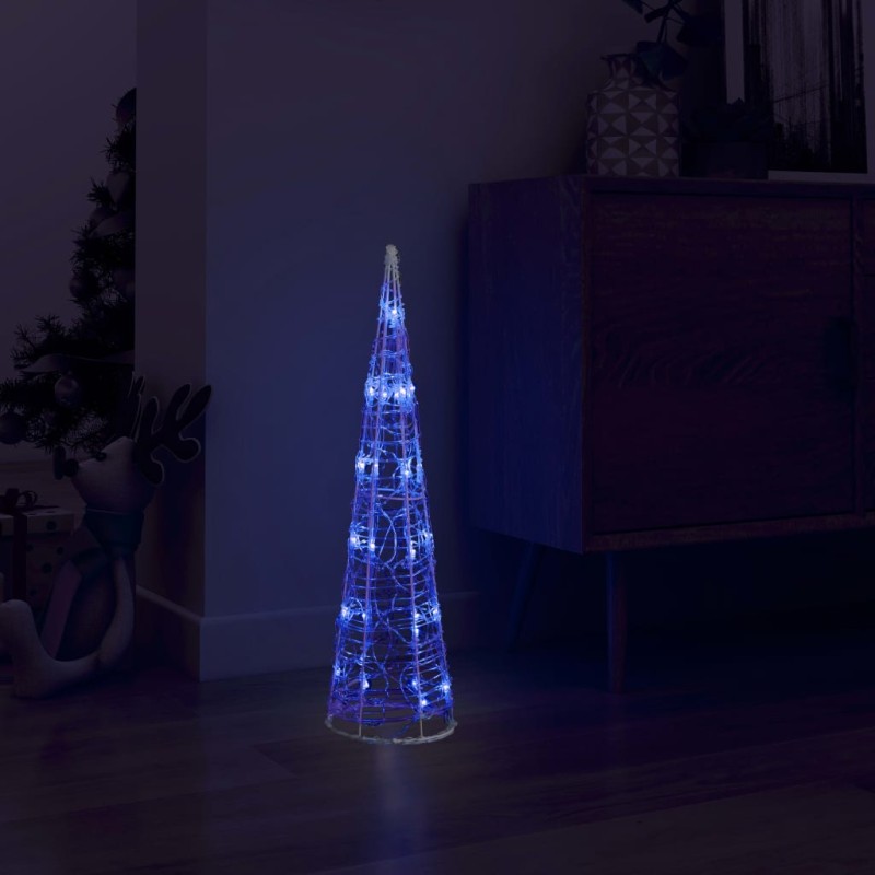 Piramide Decorativa Cono di Luce LED Acrilico Blu 60 cm Piramide Decorativa Cono di Luce LED Acrilico Blu 60 cm
