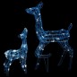 Famiglia di Renne di Natale 160 LED Bianco Freddo in Acrilico Famiglia di Renne di Natale 160 LED Bianco Freddo in Acrilico