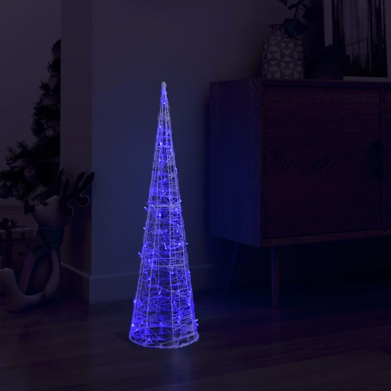 Piramide Decorativa Cono di Luce LED Acrilico Blu 90 cm Piramide Decorativa Cono di Luce LED Acrilico Blu 90 cm