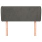 Testiera ad Orecchio Grigio Scuro 93x23x78/88 cm in Velluto Testiera ad Orecchio Grigio Scuro 93x23x78/88 cm in Velluto