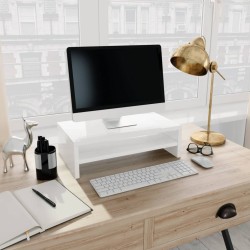 Supporto per Schermo Bianco Lucido 42x24x13 cm in Truciolato