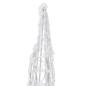 Piramide Decorativa Cono Luce LED Acrilico Bianco Freddo 60cm Piramide Decorativa Cono Luce LED Acrilico Bianco Freddo 60cm