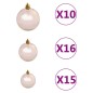 Set Natale con 120 Palline Punta e 300 Luci LED Oro Rosa Set Natale con 120 Palline Punta e 300 Luci LED Oro Rosa