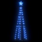 vidaXL Albero di Natale a Cono Decorato Blu con 84 LED 50x150 cm
