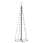 vidaXL Albero di Natale a Cono Decorato Blu con 84 LED 50x150 cm