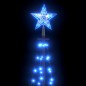 vidaXL Albero di Natale a Cono Decorato Blu con 84 LED 50x150 cm